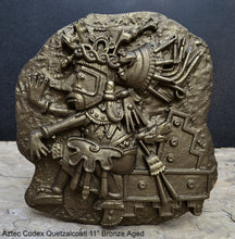 Load image into Gallery viewer, History Aztec Maya Artifact Carved Quetzalcoatl Sculpture Statue 11" Tall www.Neo-Mfg.com Wall art Codex P1