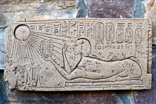 Load image into Gallery viewer, Egyptian Akhenaten as a Sphinx artifact Carved Sculpture Statue 11" ww.Neo-Mfg.com Museum reproduction e2