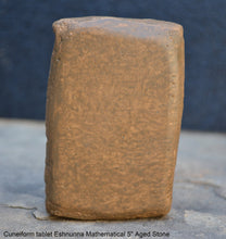 Load image into Gallery viewer, Sumerian Cuneiform tablet Eshnunna Mathematical Sculptural reproduction plaque www.Neo-Mfg.com 5" Museum reproduction C1