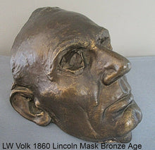 Load image into Gallery viewer, History Abraham abe Lincoln L.W Volk bust life mask full size 1860 www.neo-mfg.com