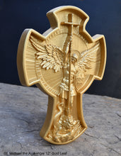 Load image into Gallery viewer, Historical religious Mythological St. Michael the Archangel wall angel 12" sculpture plaque Sculpture www.Neo-mfg.com a6