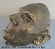 Load image into Gallery viewer, History Abraham abe Lincoln L.W Volk bust life mask full size 1860 www.neo-mfg.com