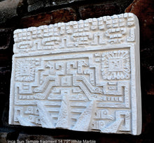 Load image into Gallery viewer, Peru Inca Mesoamerican Sun temple fragment carving Sculptural wall relief plaque 14.75" www.Neo-Mfg.com