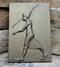 Load image into Gallery viewer, History Egyptian Kinf Tut Tutankhamun with spear plaque Tomb Tut Artifact Sculpture Statue 10" www.Neo-Mfg.com Museum Replica d27