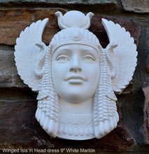 Load image into Gallery viewer, Egyptian Winged Isis in Head dress wall plaque Sculpture art 9" www.Neo-Mfg.com home decor p16