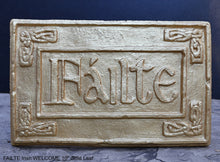 Load image into Gallery viewer, FAILTE Irish WELCOME Ireland Gaelic Celtic Stone Sign Plaque www.Neo-M.com 10" d2
