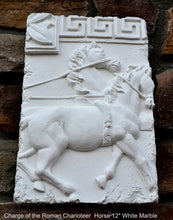 Load image into Gallery viewer, Charge of the Roman Charioteer Horse Sculpture Statue Chariot Horse 12" wall sculpture www.Neo-mfg.com m4