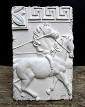 Load image into Gallery viewer, Charge of the Roman Charioteer Sculpture Statue White finish Chariot Horse 2pc Neo-mfg m4