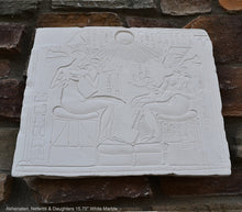 Load image into Gallery viewer, History Egyptian Akhenaten, Nefertiti & Daughters Plaque Artifact Sculpture 15.75" www.Neo-Mfg.com Museum Reproduction