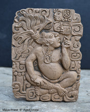 Load image into Gallery viewer, Aztec Maya Mesoamerica Priest plaque wall Sculpture relief www.Neo-Mfg.com 6" k2