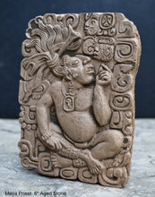 Load image into Gallery viewer, Aztec Maya Mesoamerica Priest plaque wall Sculpture relief www.Neo-Mfg.com 6" k2