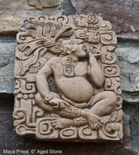 Load image into Gallery viewer, Aztec Maya Mesoamerica Priest plaque wall Sculpture relief www.Neo-Mfg.com 6" k2
