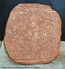 Load image into Gallery viewer, Aztec Mayan Stele 5 Tree Of Life Izapa Olmec Sculpture wall plaque 14" www.Neo-Mfg.com