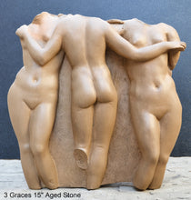 Load image into Gallery viewer, Roman Greek 3 Graces Three Sculpture Statue www.Neo-mfg.com relic plaque 15"