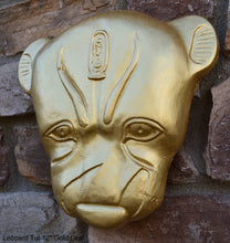 Load image into Gallery viewer, History Egyptian Leopard Tut tomb 12" sculpture wall plaque statue www.Neo-Mfg.com Museum reproduction sekhmet p15