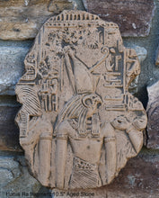 Load image into Gallery viewer, Egyptian Tomb Horemheb Flacon head god Ra Horus sculpture wall art frieze fragment www.Neo-Mfg.com 10.5" n1
