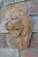 Load image into Gallery viewer, Animal Lion sentry bust wall sculpture plaque www.NEO-MFG.com 8&quot;
