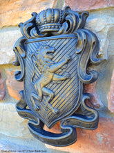 Load image into Gallery viewer, Decor Coat of Arms Lion wall plaque sign 11" www.Neo-Mfg.com Rampant fighting j28