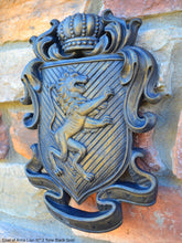 Load image into Gallery viewer, Decor Coat of Arms Lion wall plaque sign 11" www.Neo-Mfg.com Rampant fighting j28