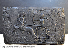 Load image into Gallery viewer, History Egyptian King Tut Tutankhamen Chariot battle scene Plaque Artifact Sculpture 10" www.Neo-Mfg.com Ramses e24
