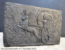 Load image into Gallery viewer, History Egyptian King Tut Tutankhamen Chariot battle scene Plaque Artifact Sculpture 10" www.Neo-Mfg.com Ramses e24