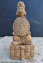 Load image into Gallery viewer, Aztec Mayan Idol Great Turtle & Sun Stone 9.5" Statue Sculpture www.Neo-Mfg.com maya