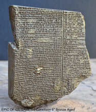 Load image into Gallery viewer, History EPIC OF GILGAMESH Pre-Biblical Deluge flood Story museum replica cuneiform tablet Sculpture 6" www.Neo-Mfg.com home decor