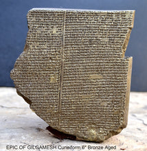Load image into Gallery viewer, History EPIC OF GILGAMESH Pre-Biblical Deluge flood Story museum replica cuneiform tablet Sculpture 6" www.Neo-Mfg.com home decor
