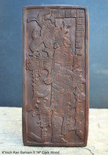 Load image into Gallery viewer, Aztec Mayan Temple foliated cross Left side K'inich Kan Bahlam II carving wall plaque www.Neo-Mfg.com home garden decor art 14" L13