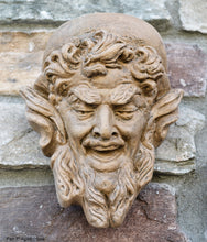 Load image into Gallery viewer, Pan Gargoyle Satyr Faun wall Mephistopheles corbel keystone Grotesque goblin sculpture www.NEO-MFG.com 7"