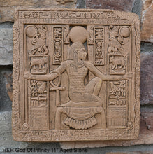 Load image into Gallery viewer, Egyptian HEH God Of Infinity Tutankhamen Fragment Plaque Wall Frieze 11" www.NEO-MFG.com