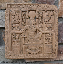 Load image into Gallery viewer, Egyptian HEH God Of Infinity Tutankhamen Fragment Plaque Wall Frieze 11" www.NEO-MFG.com