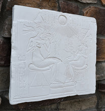 Load image into Gallery viewer, History Egyptian Akhenaten, Nefertiti & Daughters Plaque Artifact Sculpture 15.75" www.Neo-Mfg.com Museum Reproduction