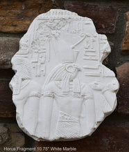 Load image into Gallery viewer, Egyptian Tomb Horemheb Flacon head god Ra Horus sculpture wall art frieze fragment www.Neo-Mfg.com 10.5" n1