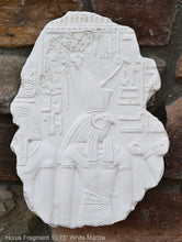 Load image into Gallery viewer, Egyptian Tomb Horemheb Flacon head god Ra Horus sculpture wall art frieze fragment www.Neo-Mfg.com 10.5" n1