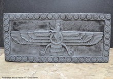 Load image into Gallery viewer, Assyrian Faravahar ahura mazda Persian Persepolis art Sculpture wall plaque relief 17" www.Neo-Mfg.com
