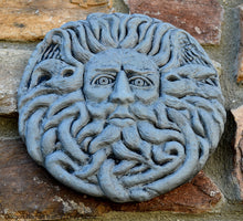 Load image into Gallery viewer, Roman Greek Gorgon's Head Temple Sulis Minerva Bath Belenos alter Sculptural Wall frieze plaque relief www.Neo-Mfg.com 7" b8