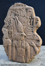 Load image into Gallery viewer, Egyptian Tomb Horemheb Flacon head god Ra Horus sculpture wall art frieze fragment www.Neo-Mfg.com 10.5" n1