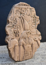 Load image into Gallery viewer, Egyptian Tomb Horemheb Flacon head god Ra Horus sculpture wall art frieze fragment www.Neo-Mfg.com 10.5" n1