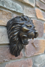Load image into Gallery viewer, Animal Lion sentry bust wall sculpture plaque www.NEO-MFG.com 8&quot;
