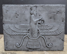 Load image into Gallery viewer, Assyrian Ahura Mazda Faravahar Persian Persepolis art Wall Sculpture 12" www.Neo-Mfg.com a8
