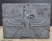 Load image into Gallery viewer, Assyrian Ahura Mazda Faravahar Persian Persepolis art Wall Sculpture 12" www.Neo-Mfg.com a8