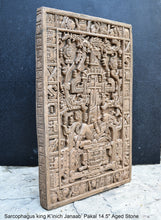 Load image into Gallery viewer, History Aztec Mayan sarcophagus of king K’inich Janaab’ Pakal wall plaque art 14.5" www.Neo-Mfg.com high relief detail