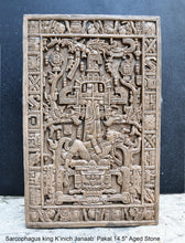 Load image into Gallery viewer, History Aztec Mayan sarcophagus of king K’inich Janaab’ Pakal wall plaque art 14.5" www.Neo-Mfg.com high relief detail