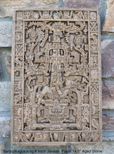 Load image into Gallery viewer, History Aztec Mayan sarcophagus of king K’inich Janaab’ Pakal wall plaque art 14.5" www.Neo-Mfg.com high relief detail