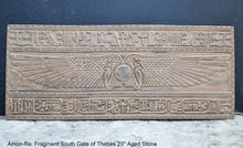 Load image into Gallery viewer, Egyptian Amon-Ra. Fragment of the South Gate of Thebes wall plaque art Sculpture 23" www.Neo-Mfg.com