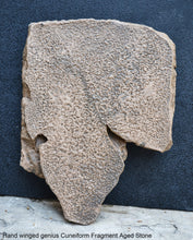 Load image into Gallery viewer, Sumerian Cuneiform Fragment Hand Guda Winged Genius sculpture wall plaque www.neo-mfg.com