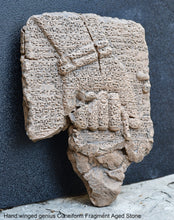 Load image into Gallery viewer, Sumerian Cuneiform Fragment Hand Guda Winged Genius sculpture wall plaque www.neo-mfg.com