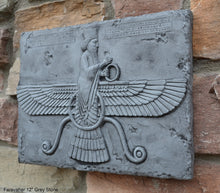 Load image into Gallery viewer, Assyrian Ahura Mazda Faravahar Persian Persepolis art Wall Sculpture 12&quot; www.Neo-Mfg.com a8
