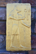 Load image into Gallery viewer, History Egyptian Anubis Temple Osiris Sculptural wall relief www.Neo-Mfg.com 11" e4